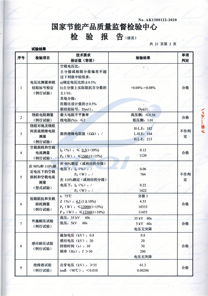 高低压试验报告-S11-1250文峰文峰文峰油浸式变压器-2.jpg